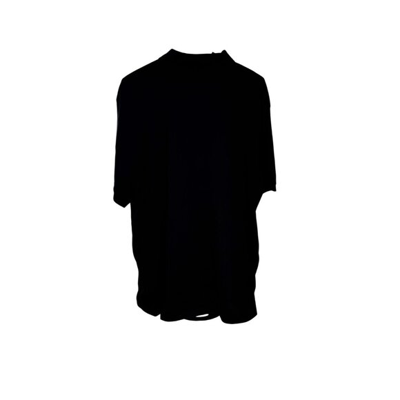 Chaps Mens Black Cotton Polo Shirt XXL Classic Fit - Picture 2 of 11